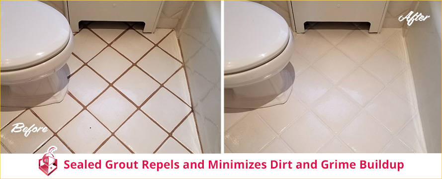 Sealed Grout Repels and Minimizes Dirt and Grime Buildup