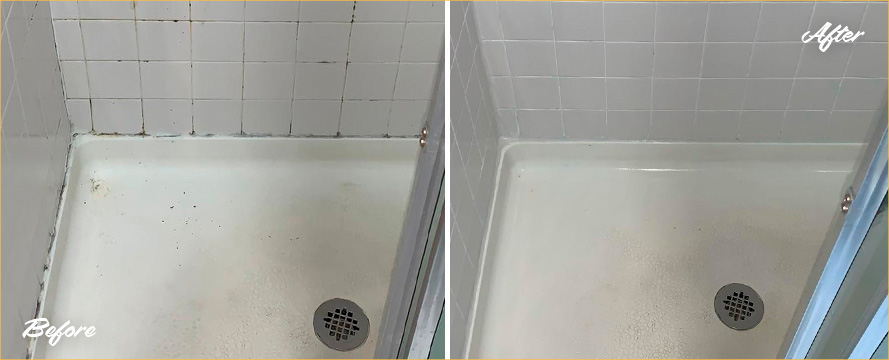 Bathroom Before and After a Grout Cleaning Service in Newark, DE