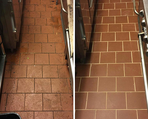 Kitchen Floor Restored by Our Tile and Grout Cleaners in Dover, DE